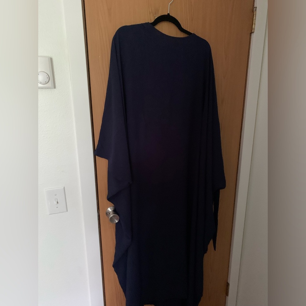 Navy blue butterfly abaya